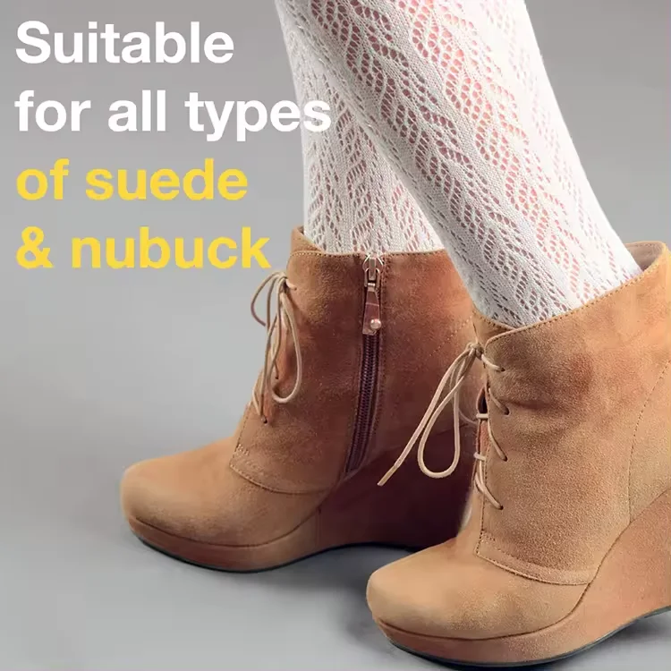 SUEDE & NUBUCK BRUSH KIT Includes a suede shoe brush and rubber eraser. Keep your suede shoes looking fresh and clean with ease!
