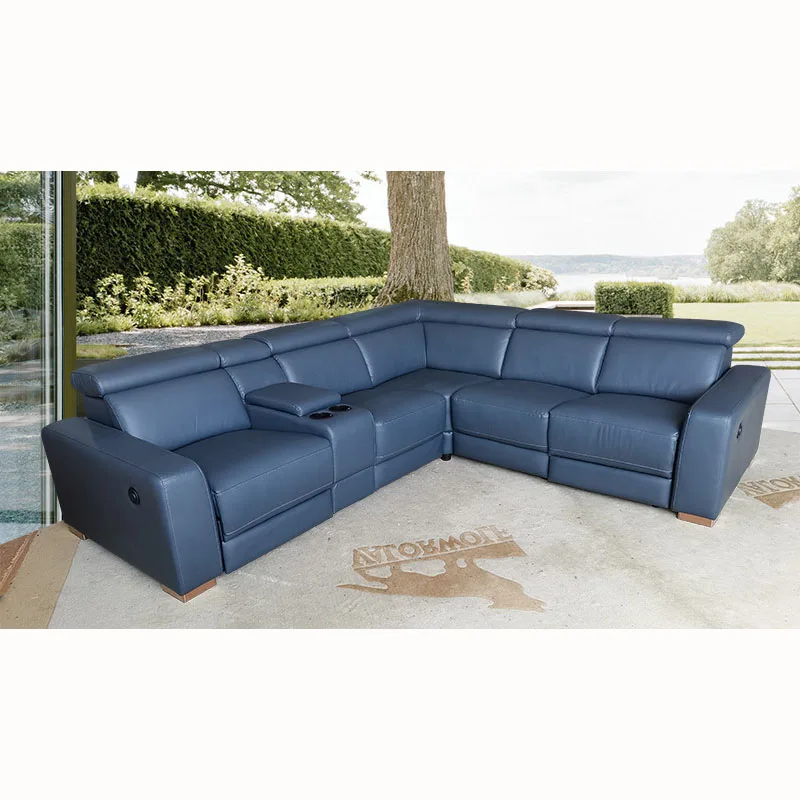 Piyi sofa Italian modern minimalist small and medium-sized living room corner combination electric leather sofa