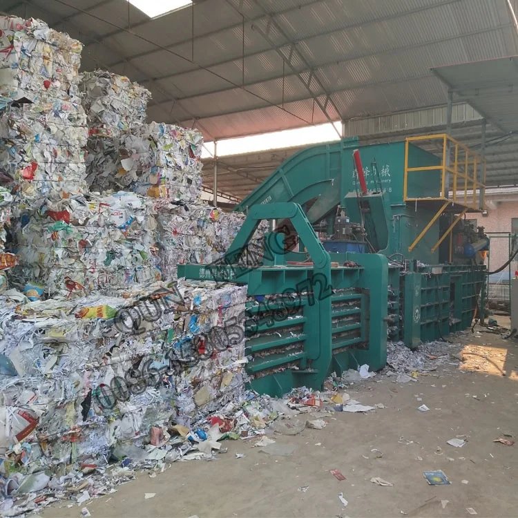 Гидравлический Горизонтальный пресс-подборщик для отходов бумаги/пластиковых бутылок/алюминиевых банок