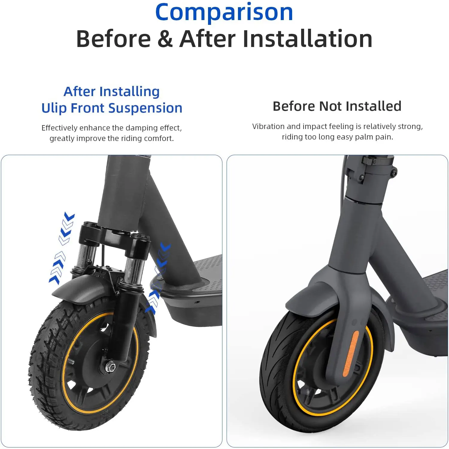 Ulip For Segway Ninebot Max G30 G30LP G30E G30D Electric Scooters Front Suspension Kit Shock Absorber With Adjustable Kickstand