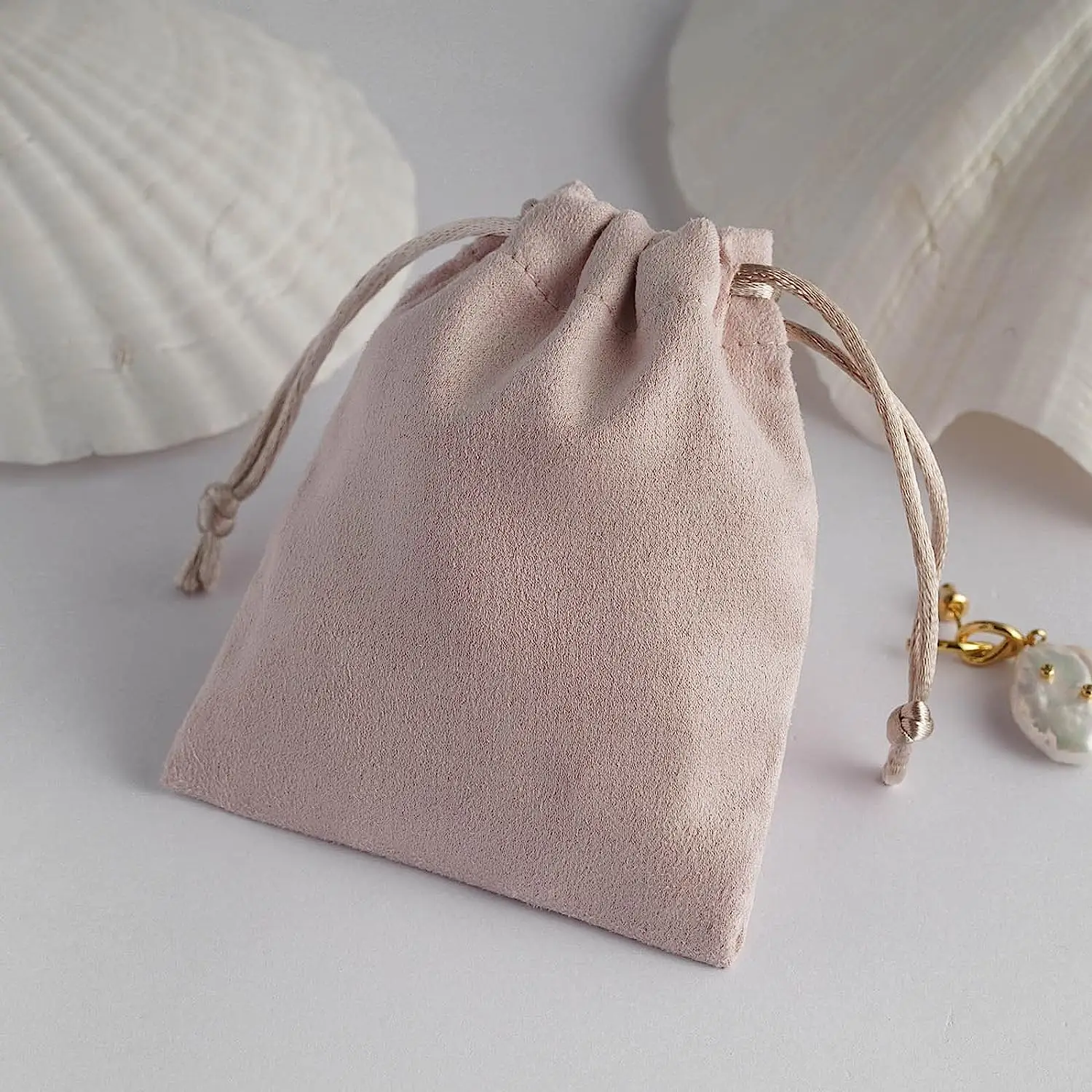 Drawstring Bag Suede Jewelry Packaging Pouch For Jewelry,Gift,Earrings Necklace Rings Antiques