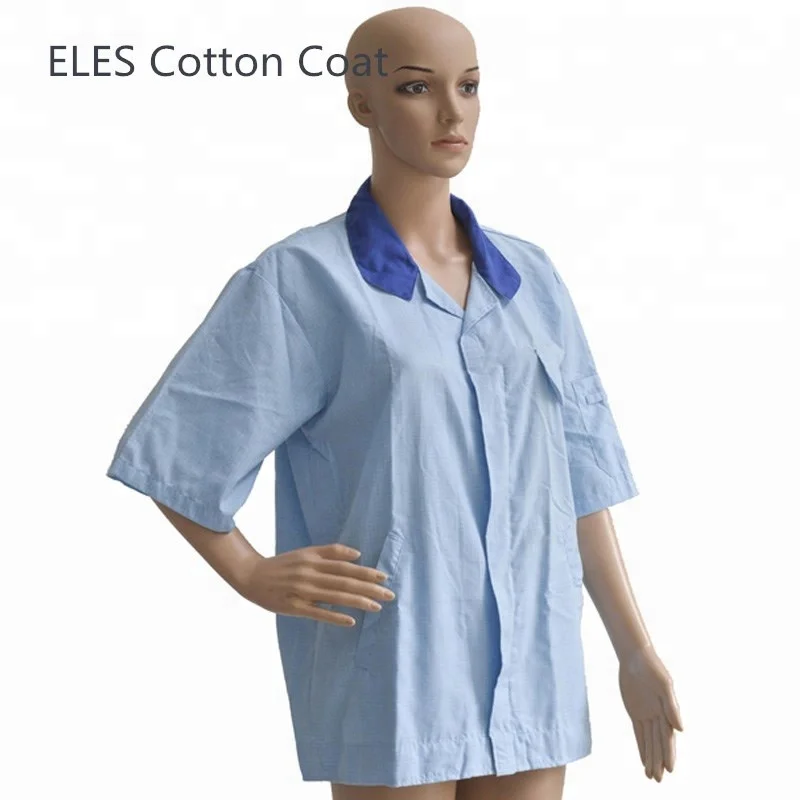 5mm TC Cotton Esd Lab Coat Logo Stripe Anti-static Suit Washable Reusable Workwear Anti Static ESD Clothes For Cleanroom Room