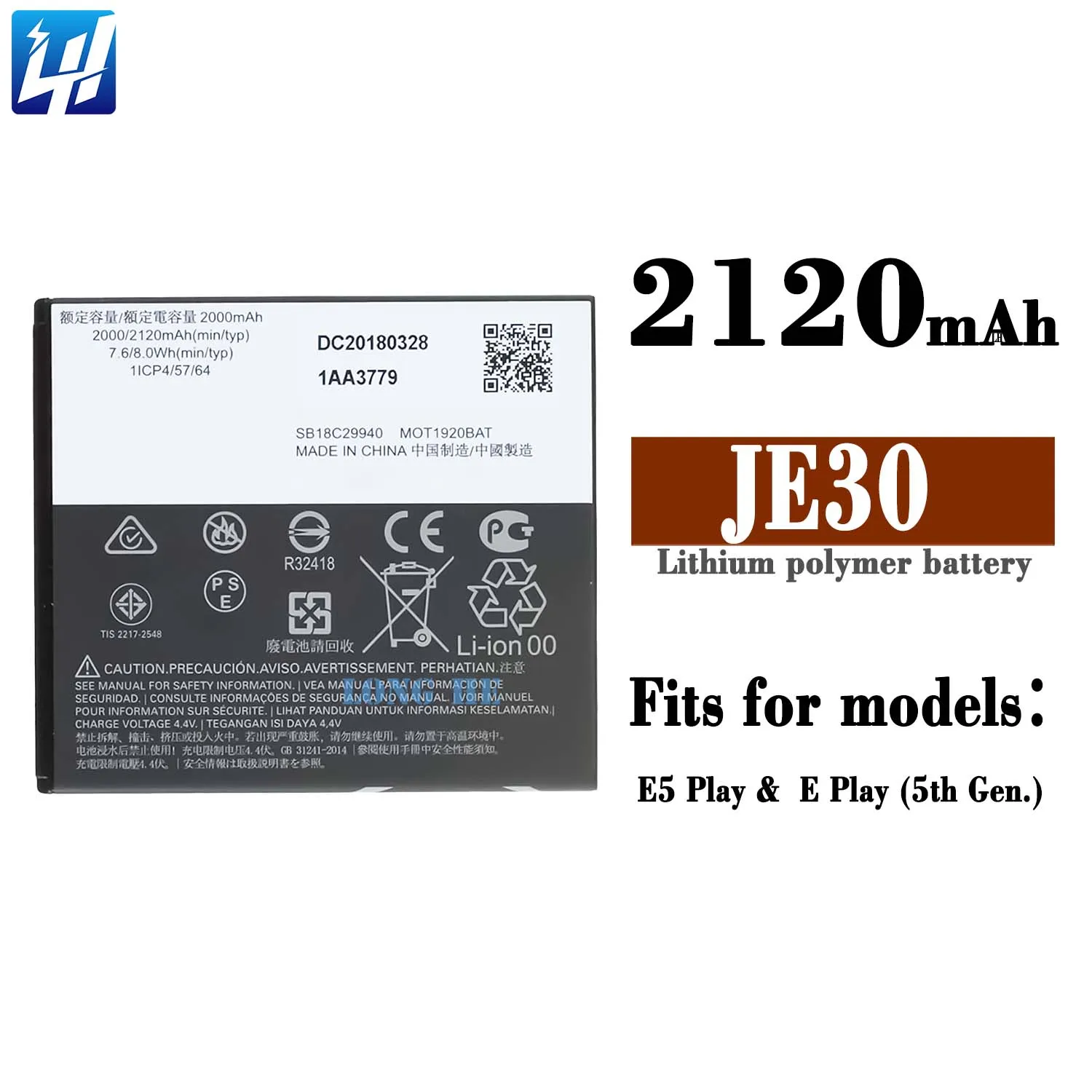 Original mobile battery for Motorola E5 PLAY E PLAY JE30 rechargeable aaa batteries phone battery for Motorola JE30 E5 PLAY