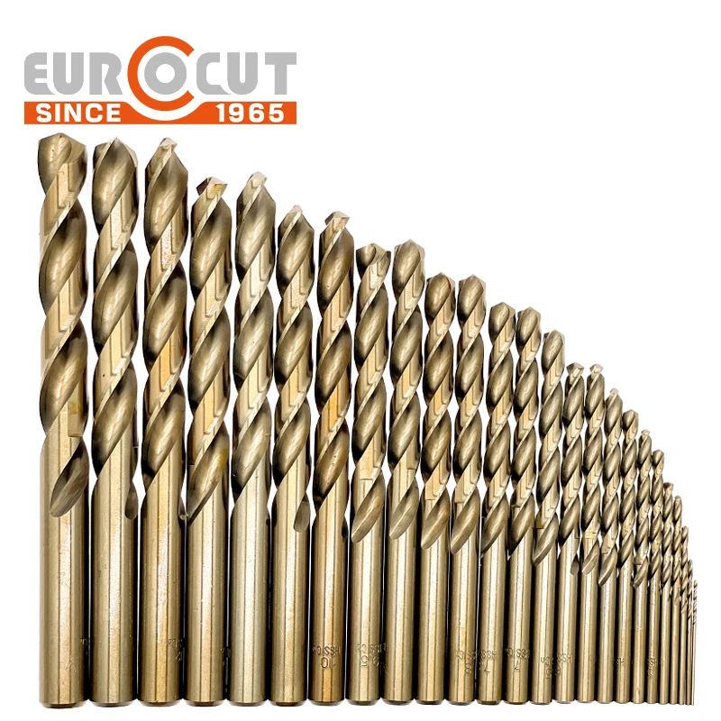 DIN338 Straight shank cobalt titanium hss 5% Cobalt twist drill bits for metal stainless steel
