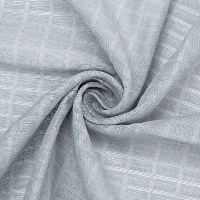 Тонкая слегка прозрачная льняная ткань 85 г, сетчатая клетчатая хлопковая льняная жесткая льняная рубашка, ткань для платья