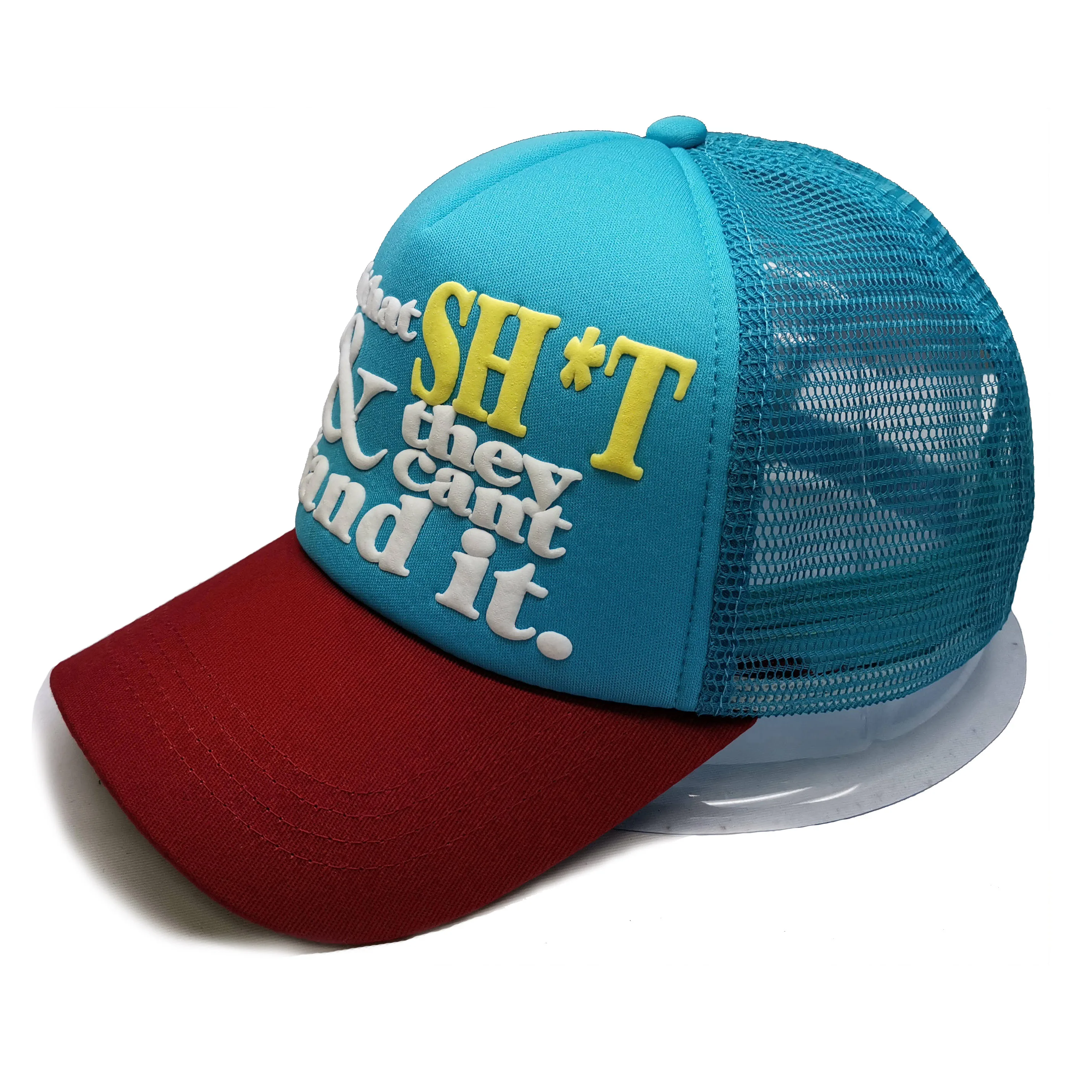 Printed Logo Custom Foam Truck Mesh Cap 3d Puff Print Trucker