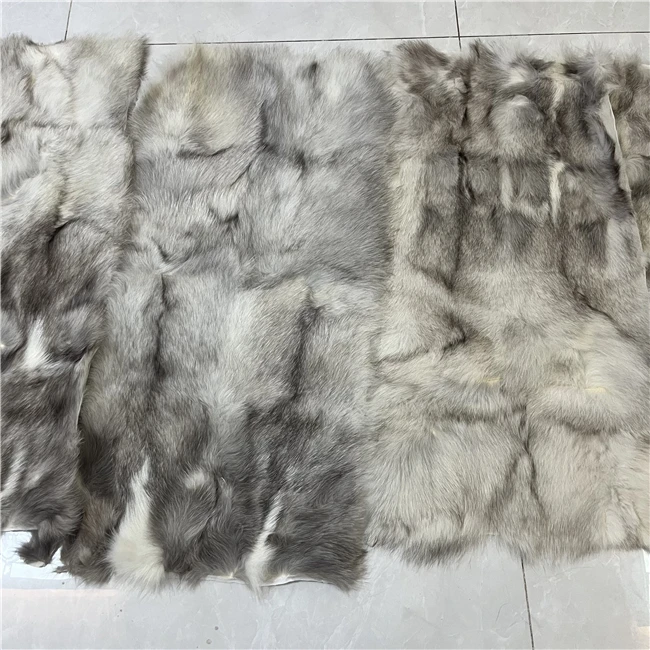 Natural Animal Fur Soft White Fox Blue