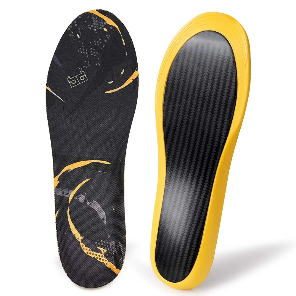 S-King New Carbon Fiber Sport Insoles with Arch Support Absorbing Sport Sneaker Carbon Insoles