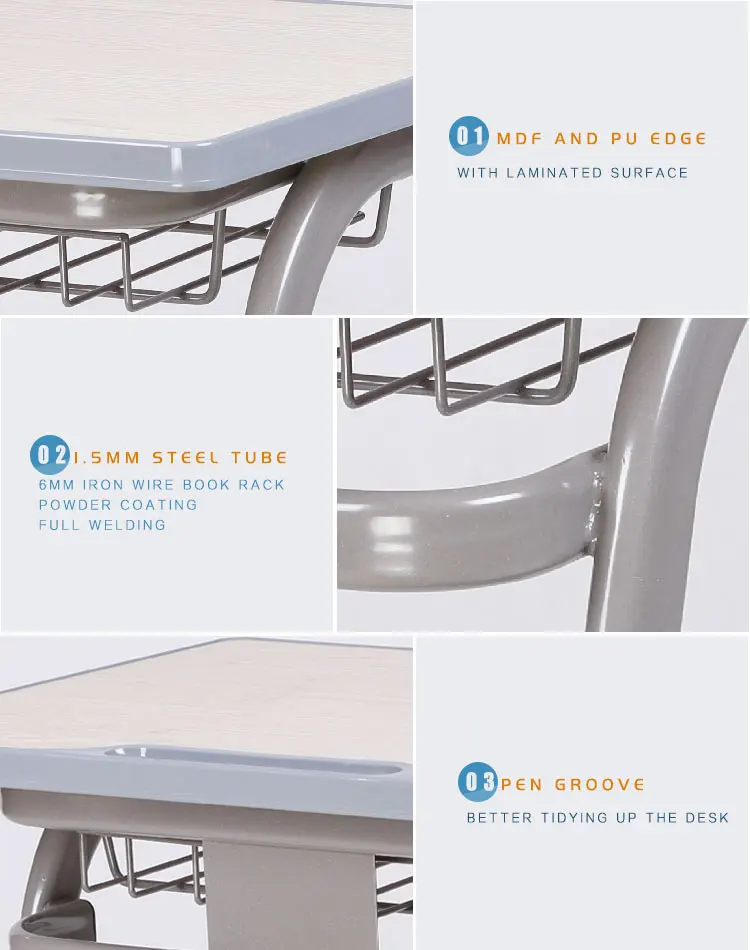 Modern kindergarten furniture school furniture students desk and chair