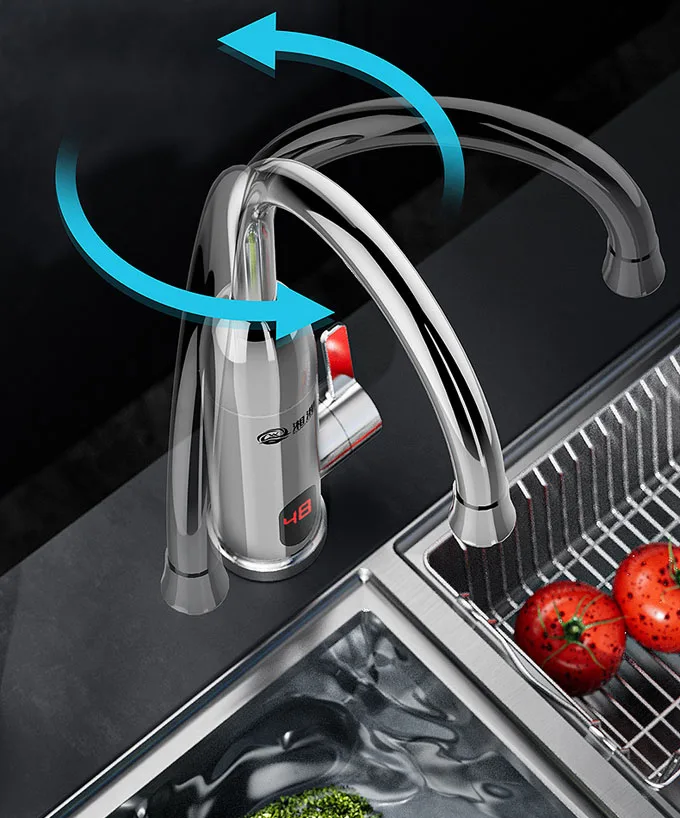 hot sale  water heater Home kitchen  bathroom electric heating faucet instant heating faucet 3300W  LED display