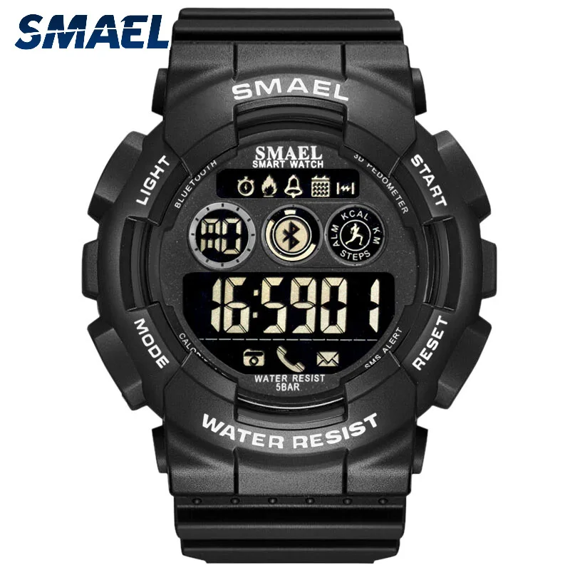 SMAEL 8013 China manufacturer blue-tooth intelligent smart mens mans sport watches mens outdoor luminous led ligfhts