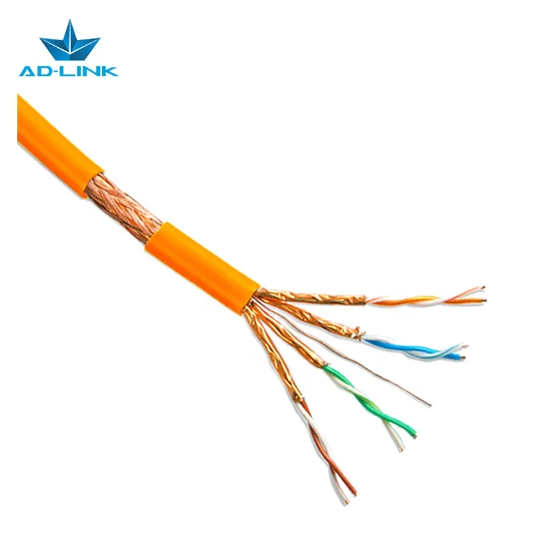 high speed cat 7 cable s/ftp solid stranded network cable 1000ft