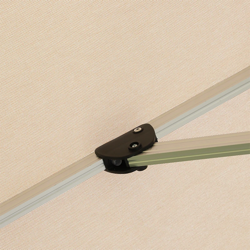 Stylish Look Affordable Custom Logo 3*3M Square Centre Pole Rope Umbrella Picnic Beach Restaurant Outdoor Drawstring Parasol