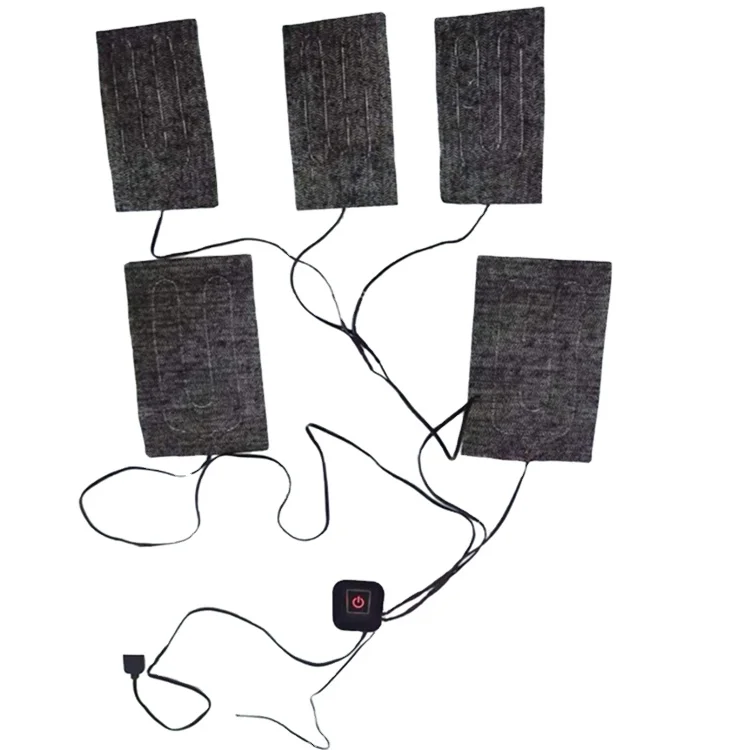 2021 new 7.4V DC plug thin soft heating pad for jacket