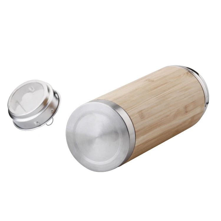 Eco-friendly reusable bamboo fibre coffee cup mug with  filter