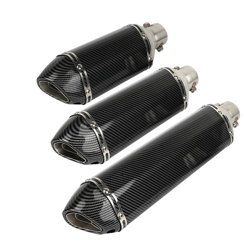 Wildmx Carbon Fiber Motorcycle Exhaust Muffler Pipe 250cc 350cc 600cc Escape Moto Tube For 530 Msx125 GSR600