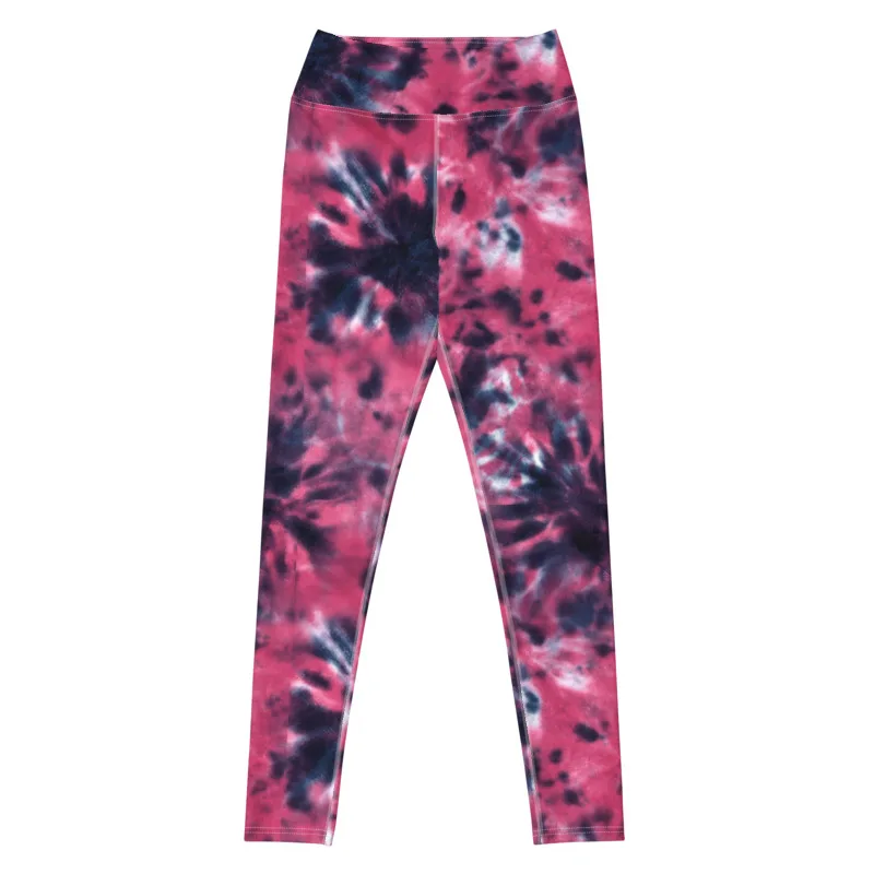 Ultra Four Ways Stretch Skinny Buttery Tights Super Soft High Waist Women Pants Abstract Plum Purple Tie Dye Leggings