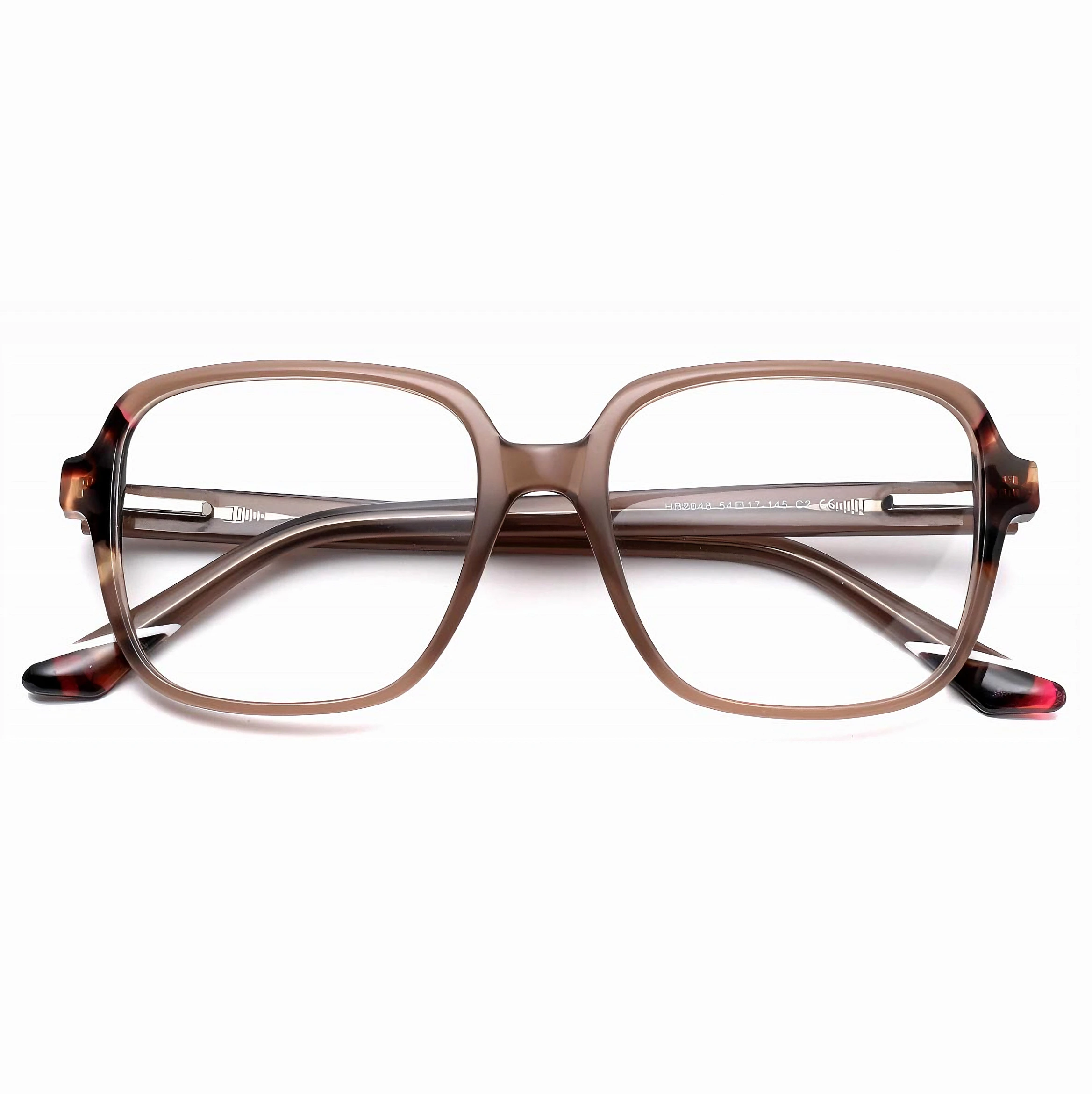 Hot Sale Acetate Optical Frames Fashion Square Eyewear Large-Frame Glasses for Unisex