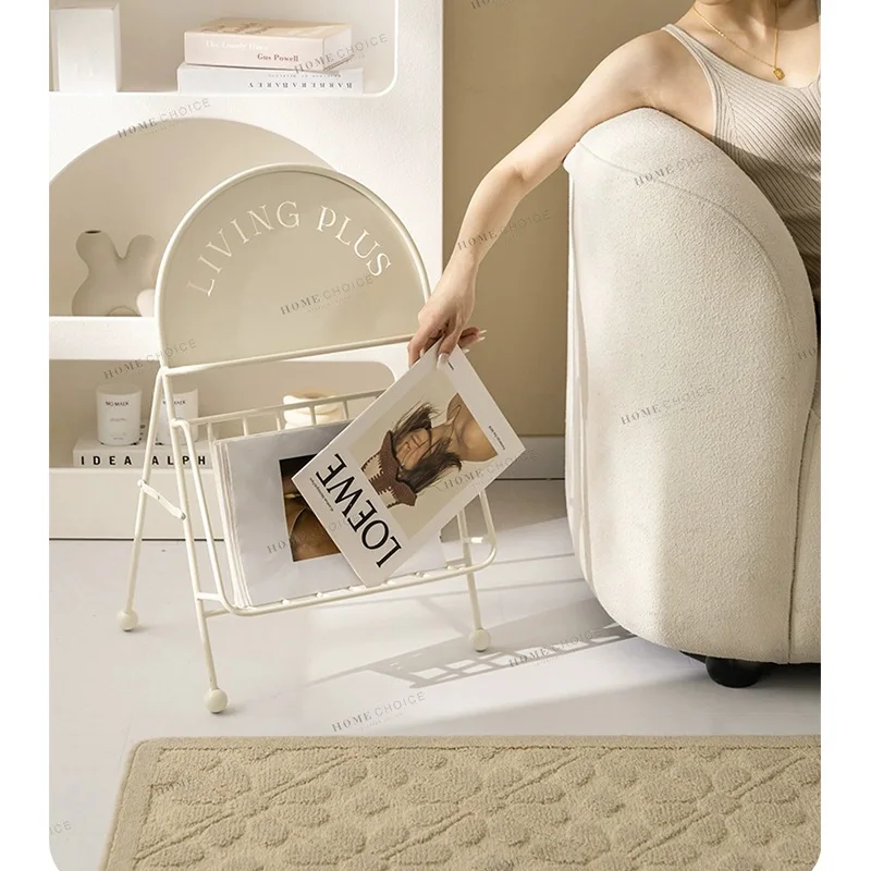 Nordic Multi-functional Modern Home Accessories Office Decor Magazine Holder Ornament Foldable White & Black Magazine Rack