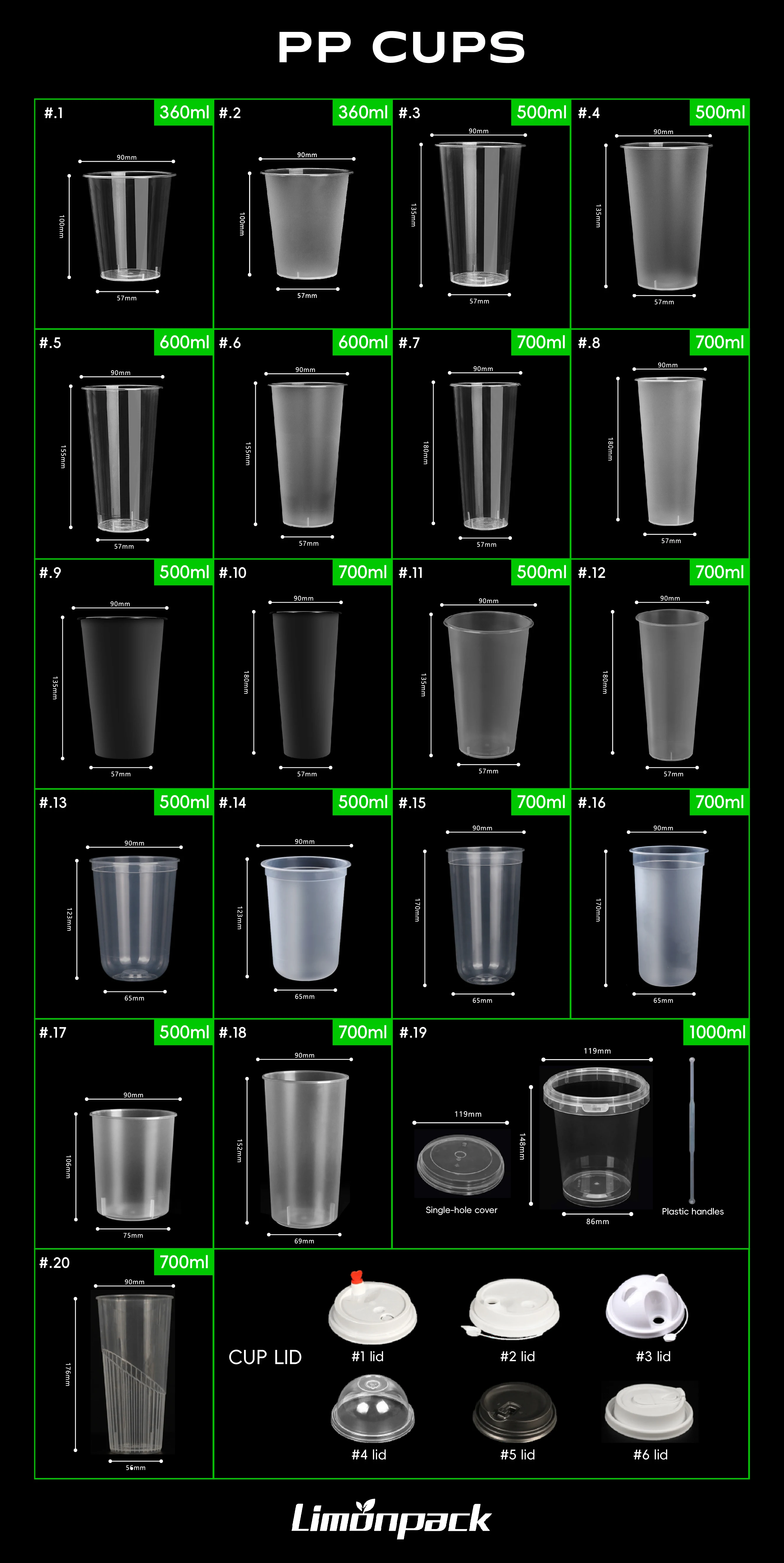 Custom logo 350ml 16oz 500ml 700ml disposable thick smoothie PP clear transparent plastic bubble boba milk tea cup with lid