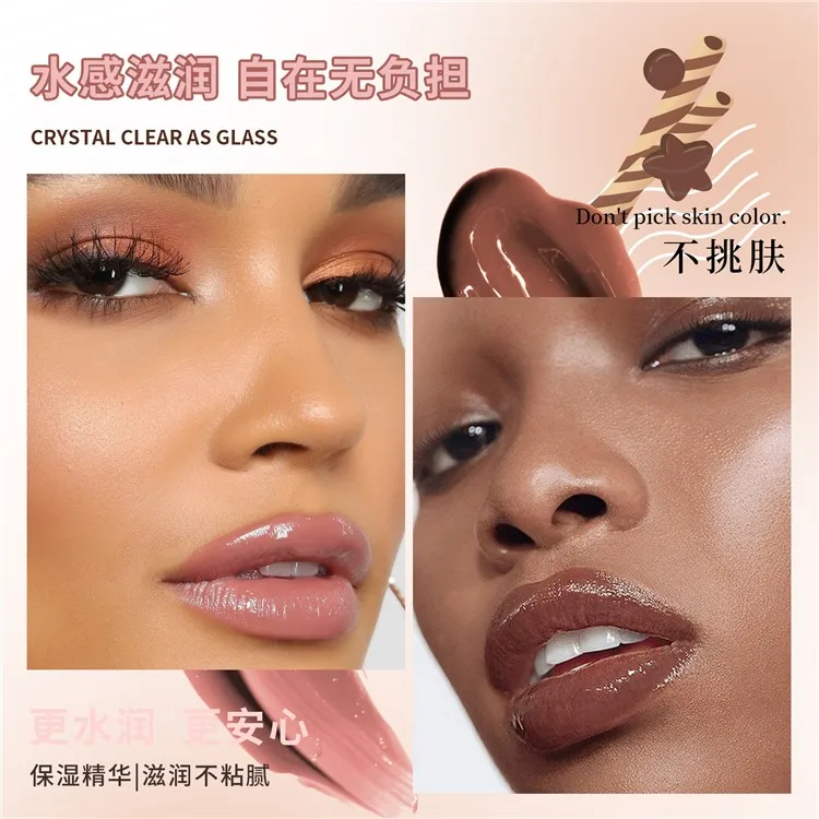 11Colors Chocolate Silky Glaze Waterproof Matte Liquid Lipstick Long-lasting Lipgloss Lip Plumping Essential Oils