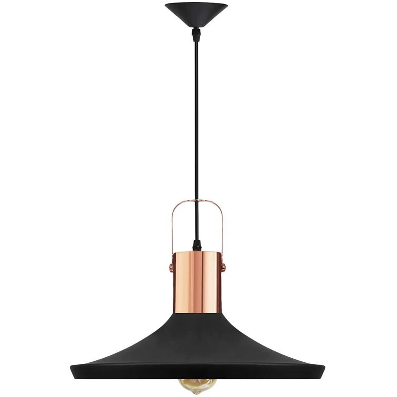 Bagood Retro Vintage Industrial Black Metal Hanging Ceiling Pendant Light Shade