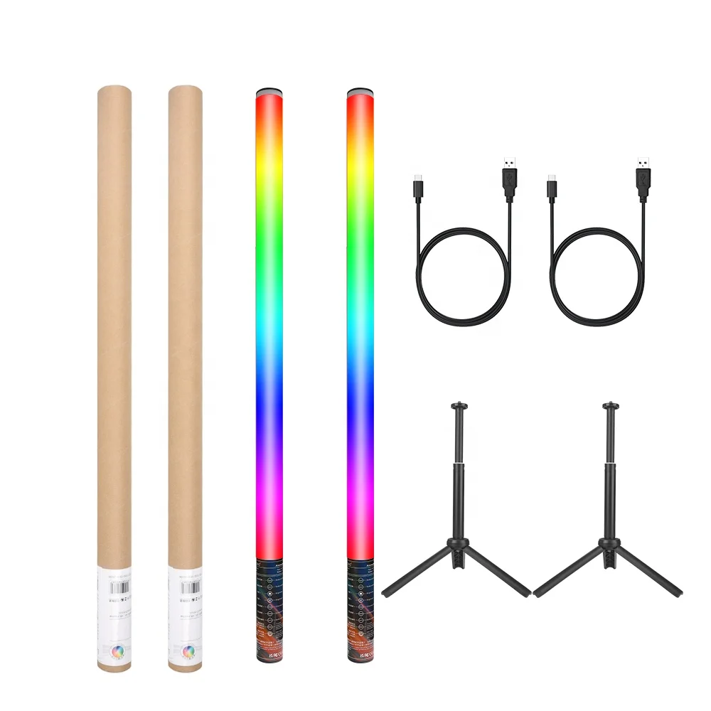 Hot Selling 2 Pack 2.8ft 85cm LED Stage Lighting Equipment Decoration RGB LED Tube Vertical Pixel Tube for Video Shooting