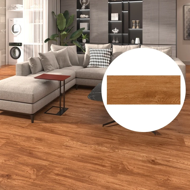 High Quality UV Coating Hybrid Indoor Stone Plastic Composite Flooring Floor Tiles 3D Matte Parquet Floor Covering Tiles