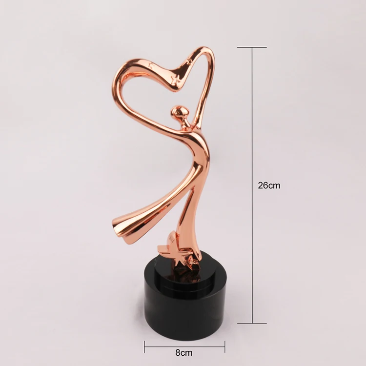 MH-NJ00647 Personalized coppery Crystal Trophy crystal statuette award trophy
