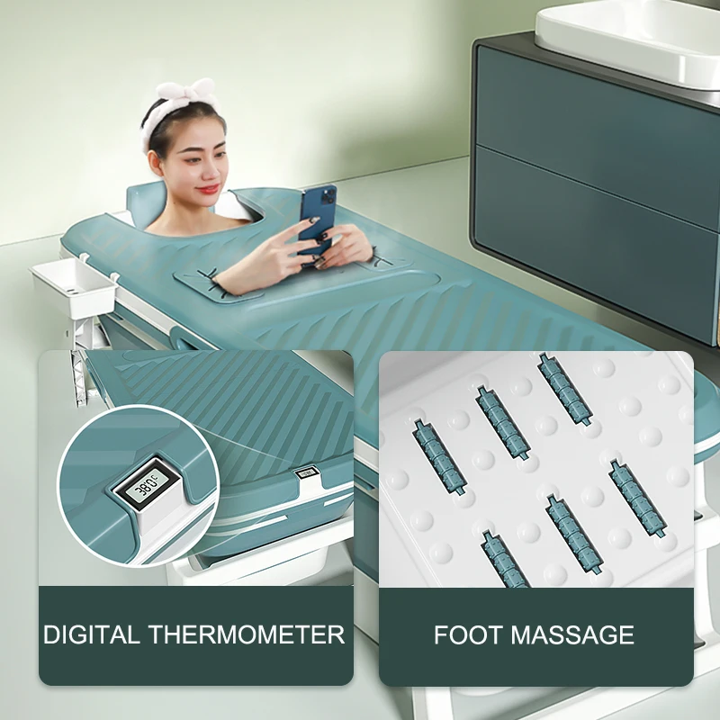 2021 hot sale customizable XL1.49M household independent plastic folding portable bath tub for adults drop shipping