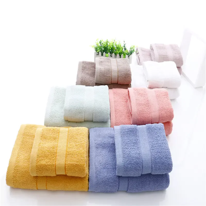 Cheap Price 80% Cotton 20% polyester cheap plain color bath towel for wholesale