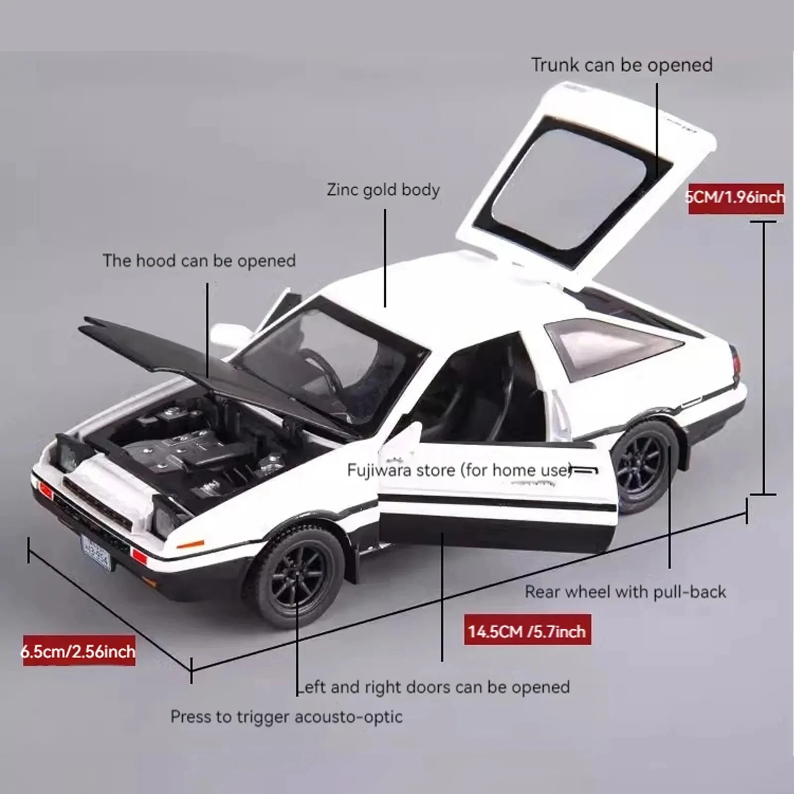 1:32 ninsfash модель автомобиля из сплава Trueno AE86 спортивная машина игрушки для детей и взрослых игрушечные машинки