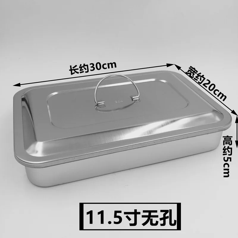 medical Stainless steel surgical instruments sterilization tray box with cover sterilization box with hole without hole