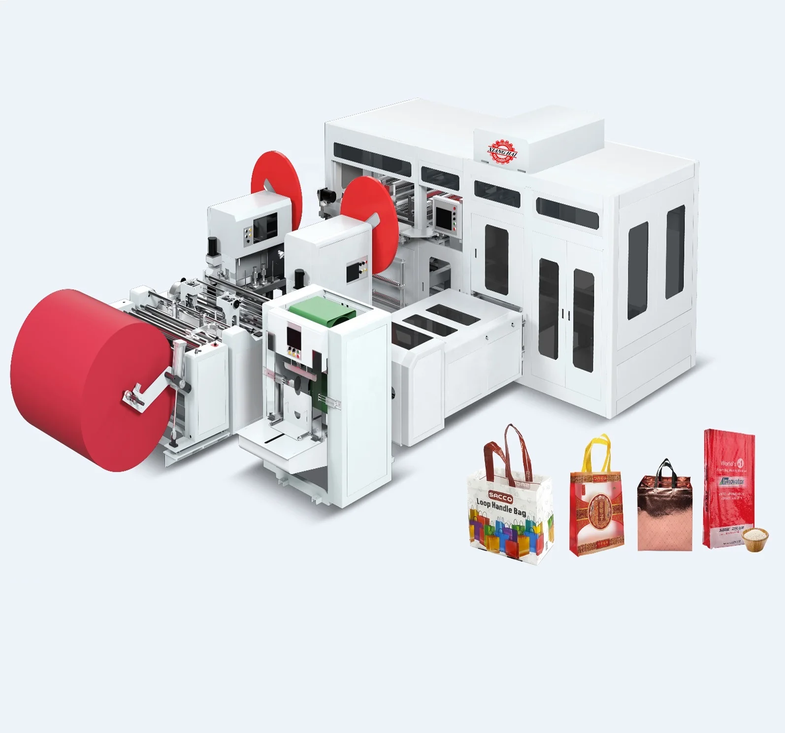 Best quality ultrasonic seal 3D Non-woven and woven box gift bag making machine for full automatic