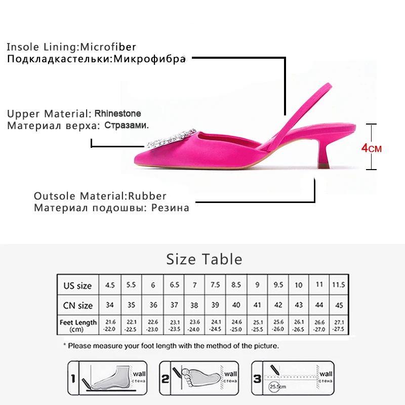 New Design Women High Heels Pumps Elegant Thin Heels Pointed Toe Crystal Diamond Sandals Wholesale party wedding dress Ladies