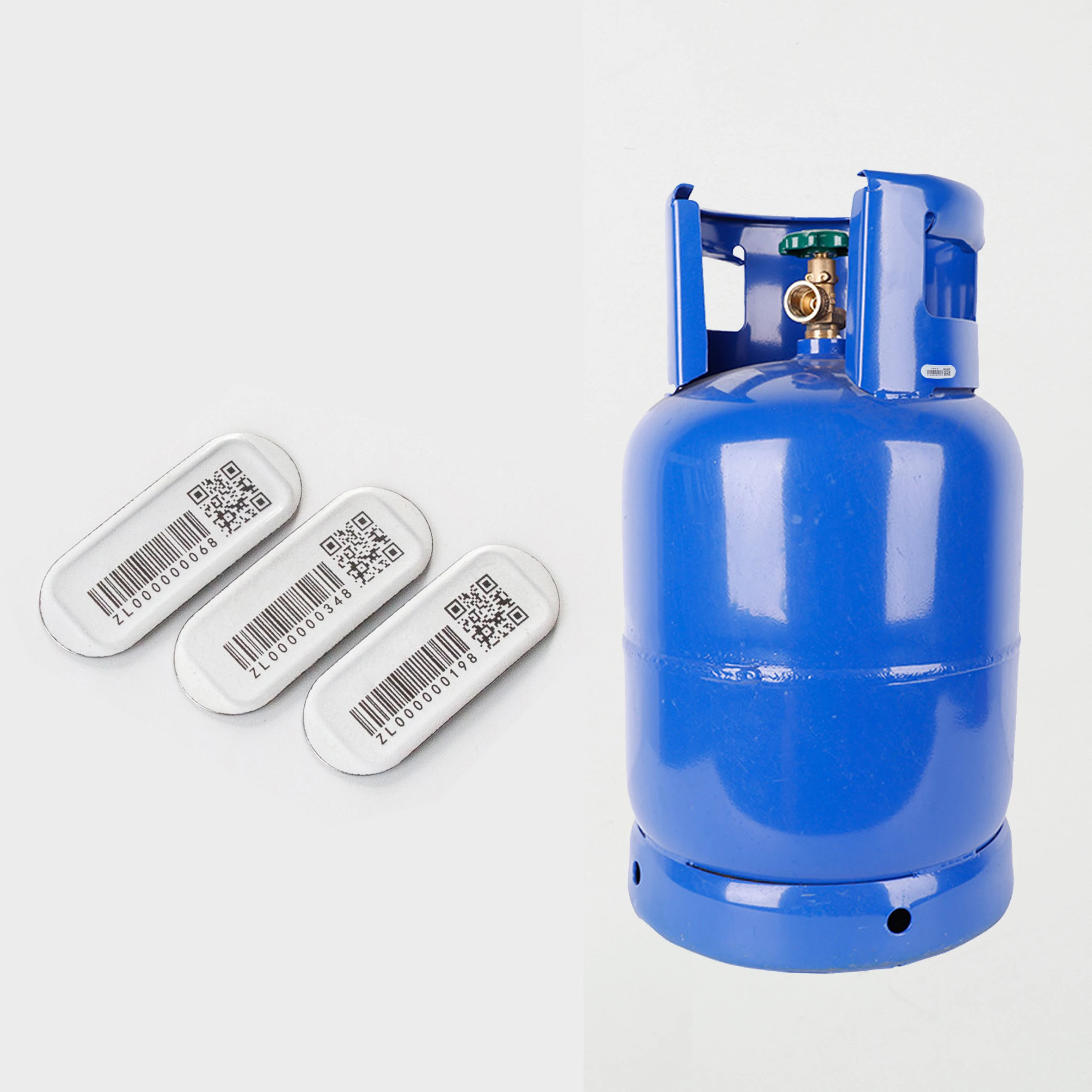 Erosion-resistant and heat-resistant metal label marking plates for LNG and LPG steel tanks