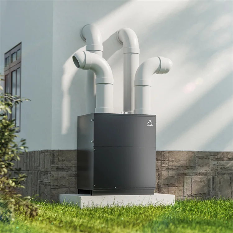 Heating/Cooling CO2 humidity sensor WIFI control floor standing heat recovery ventilation unit with thermal pump air recuperater