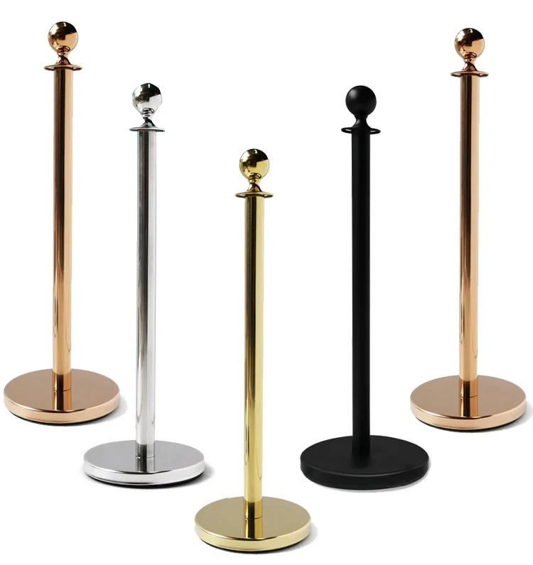 Traffic crowd control walkway gold queue bollard red carpet velvet rope poles stands post barrier stanchion