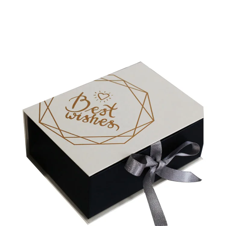 Manufacturer Wholesale Custom Luxury Ribbon Floding Gift Packaging Box