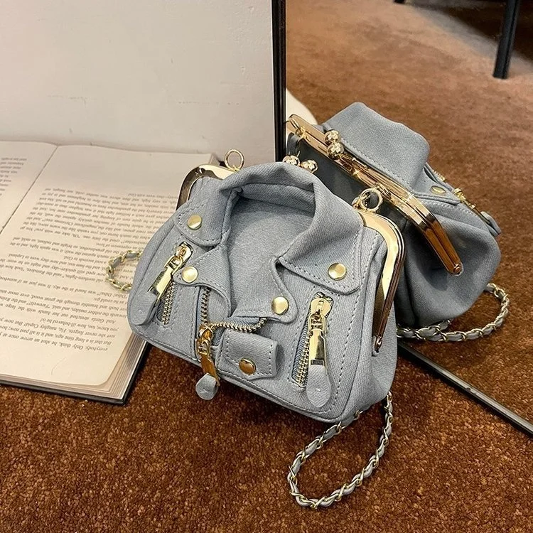 4 Colors Lightweight Mini Personality Creativity Clothes Styling Rivet High Quality Pu Zipper Shoulder Bag Crossbody For Women