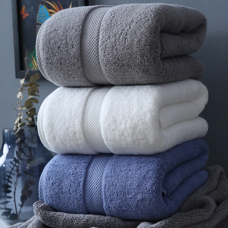 Eco-Friendly 100 Pure Cotton Bath Towels 800 GSM Thicken Soft Natural/ Ultra Absorbent Oversize Big Body Bath Bathroom Towel
