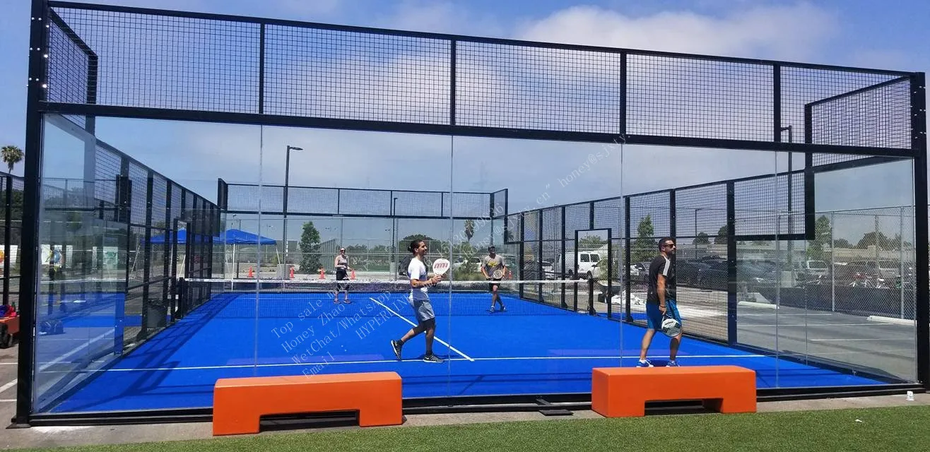 12mm Tempered Glass 13.52mm Laminate Glass Panoramic Padel Tennis Court with Panoramic Hardware Fitting Set Price