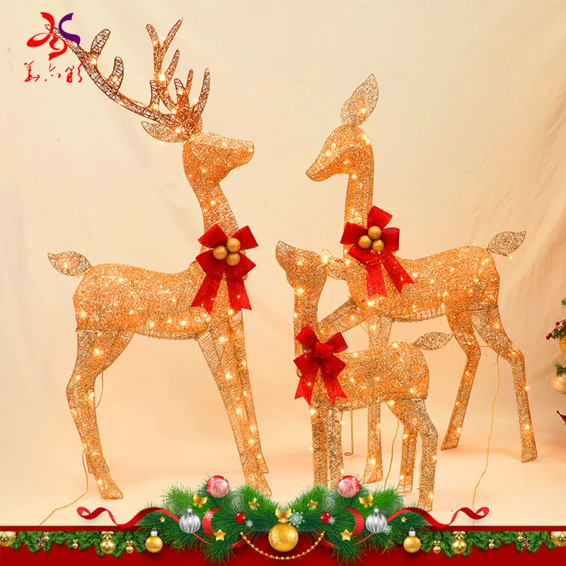 Waterproof outdoor Christmas decoration led light reindeer motif light Christmas decoration LED reindeer