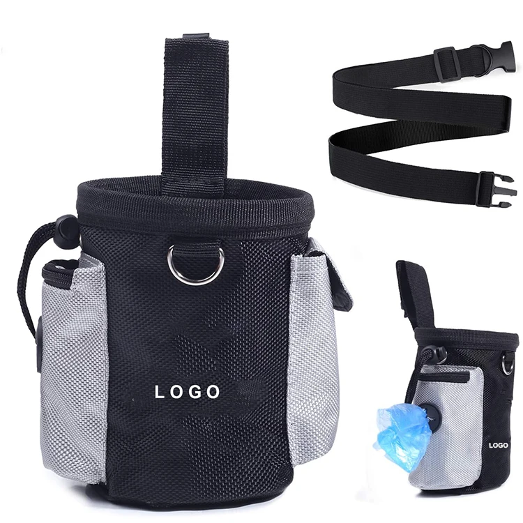 Pet Dog Training Treat Pouch Bag, Multi-Purpose & Portable Dog Waste Poop Bag Dispenser with Adjustable Waist belt