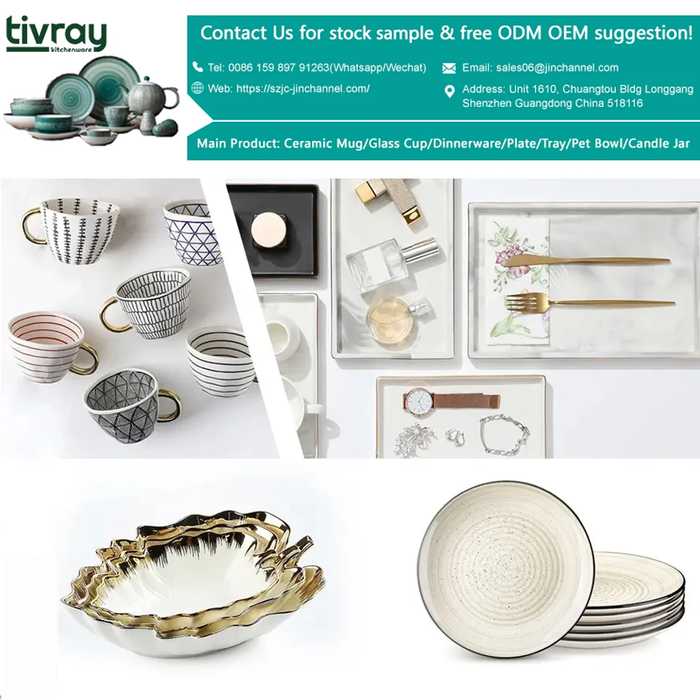 Japanese Retro Custom Dinner Porcelain Dinnerware Brown Ceramic Dessert Plate Pottery Dish Plate Sets For Wedding Party