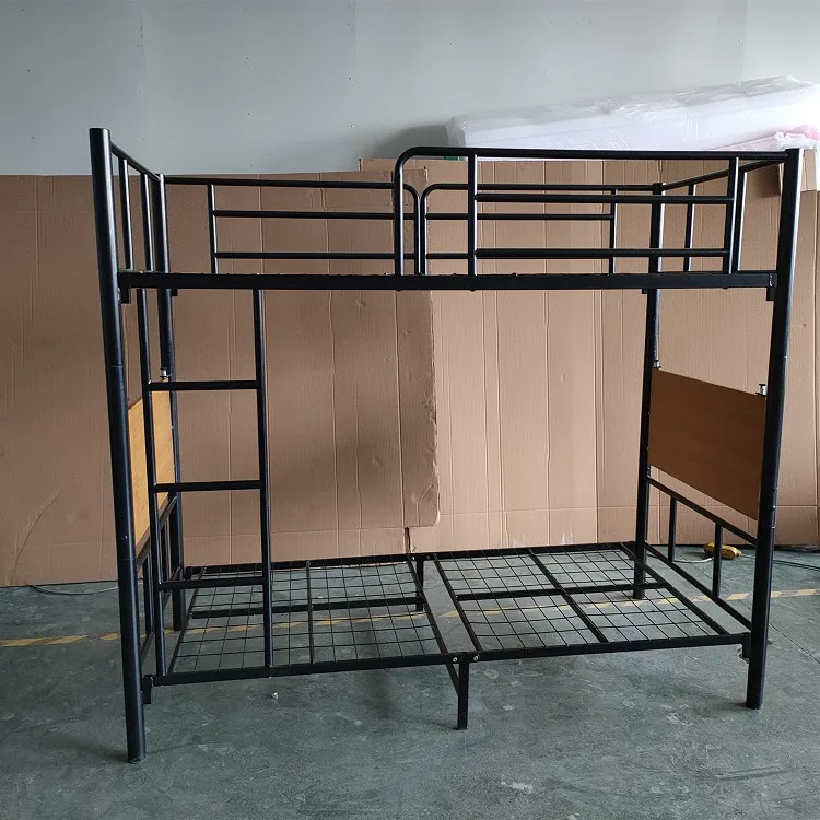 
High Quality Price Cheap Metal Adult Dormitory Home Double Deck Beds Frame 