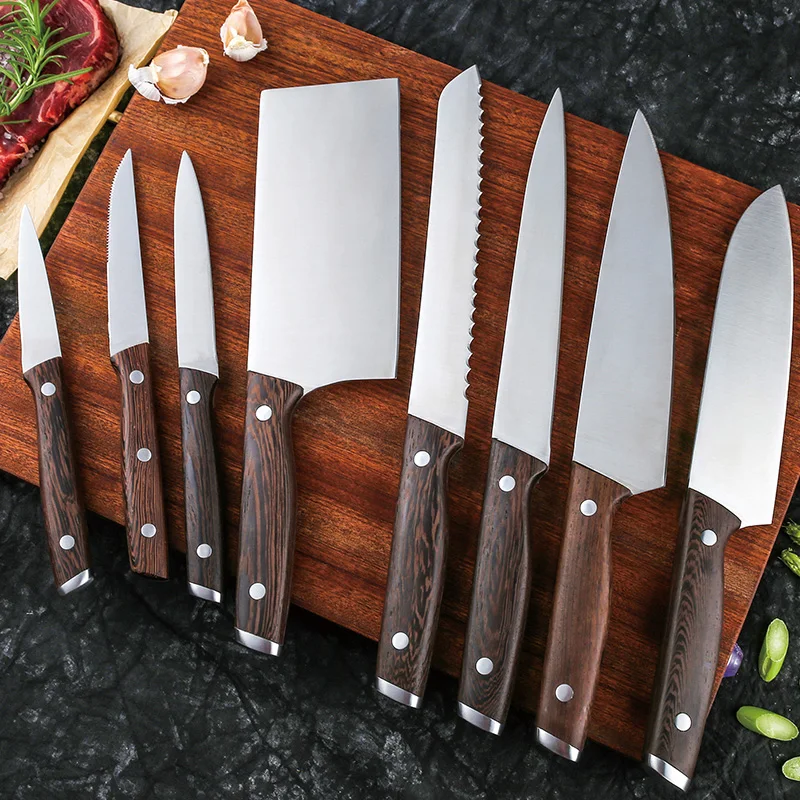 Luxury wooden Forged Cleaver with 3CR13 Stainless steel
