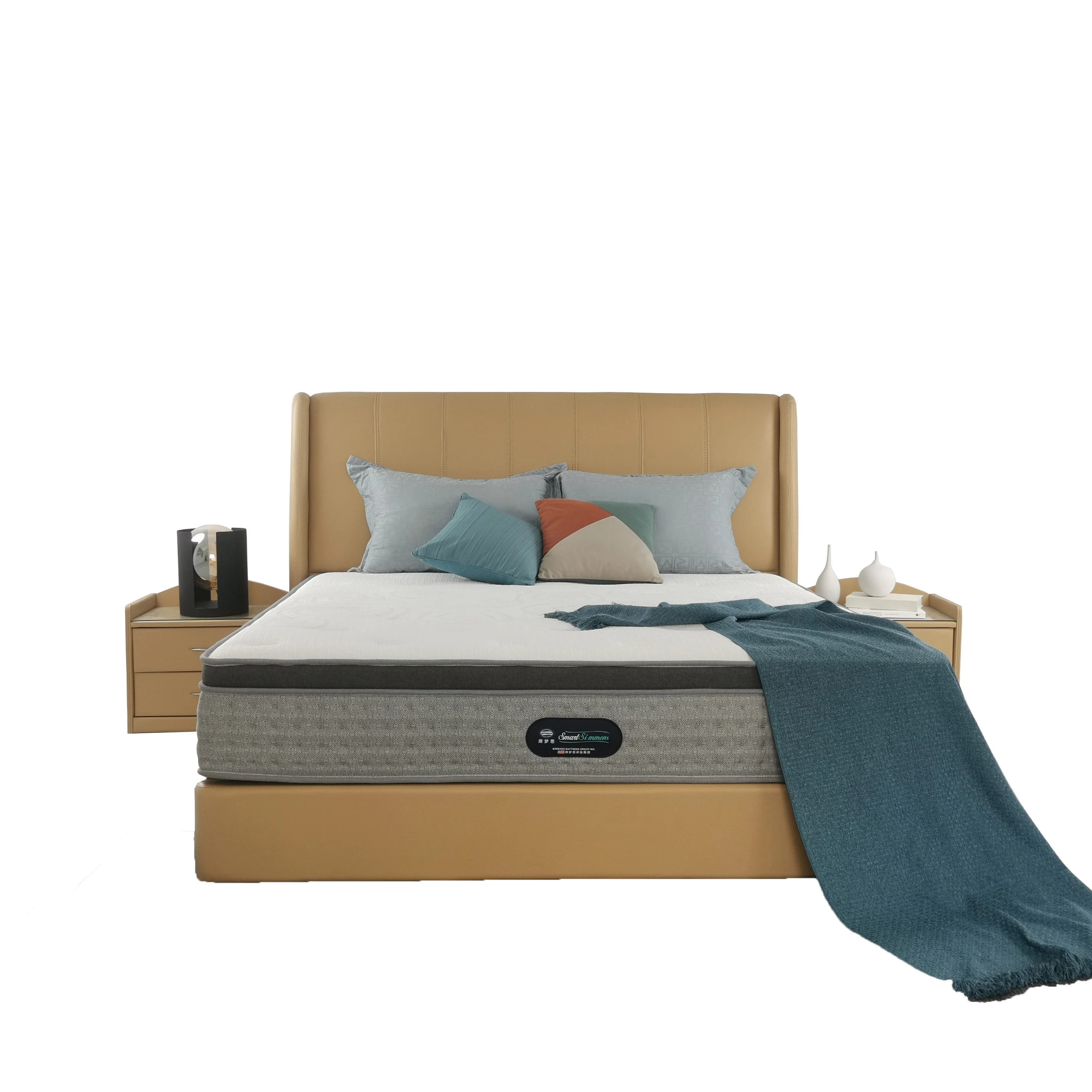 NEW Arrival Vacuum Compressed Packing Gel Memory Natural Latex Head to Toe Support Pocket Spring Mattress