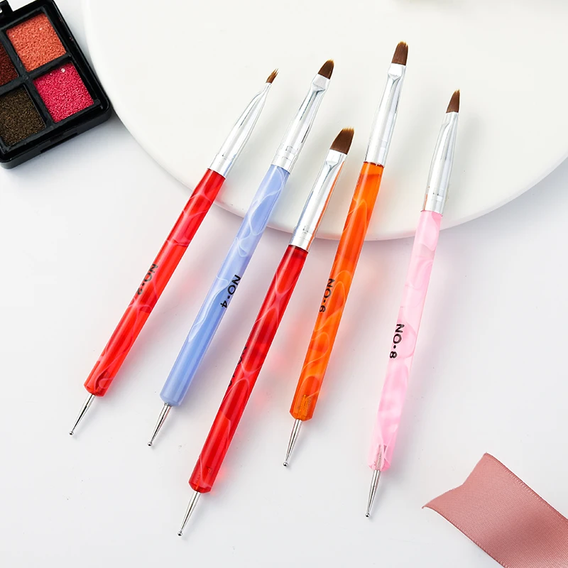 New Trending Import Nylon Hair Unique gel brush for Nail Art Painting Brush Dotting tools