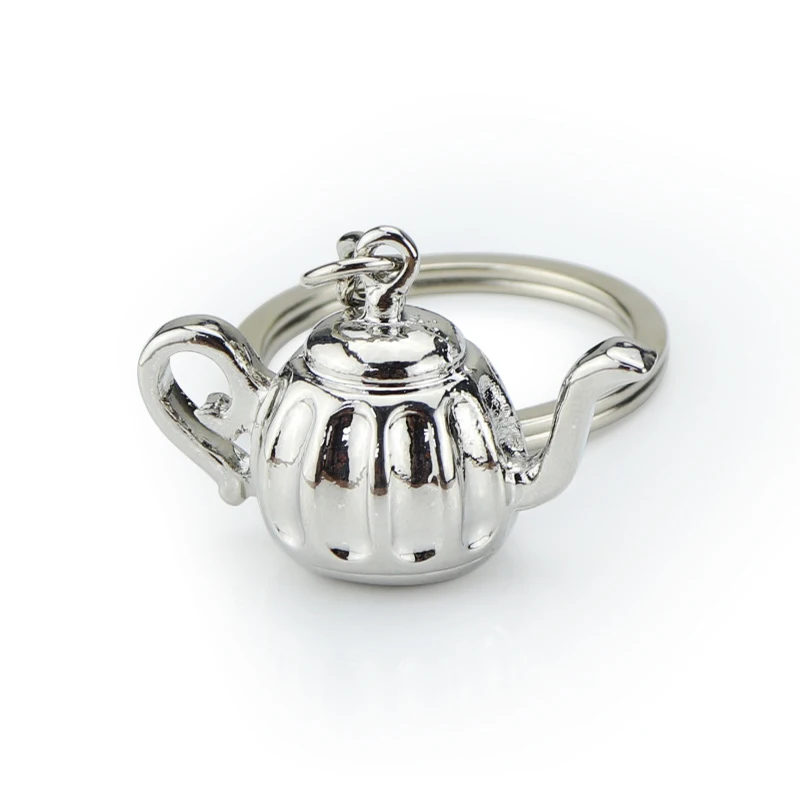 Creative 3D Coffee Machine Series Keychain Mini Moka Pot Metal Key Holder Coffee-Cup Appliance Keyring Packbag Clothing Pendant